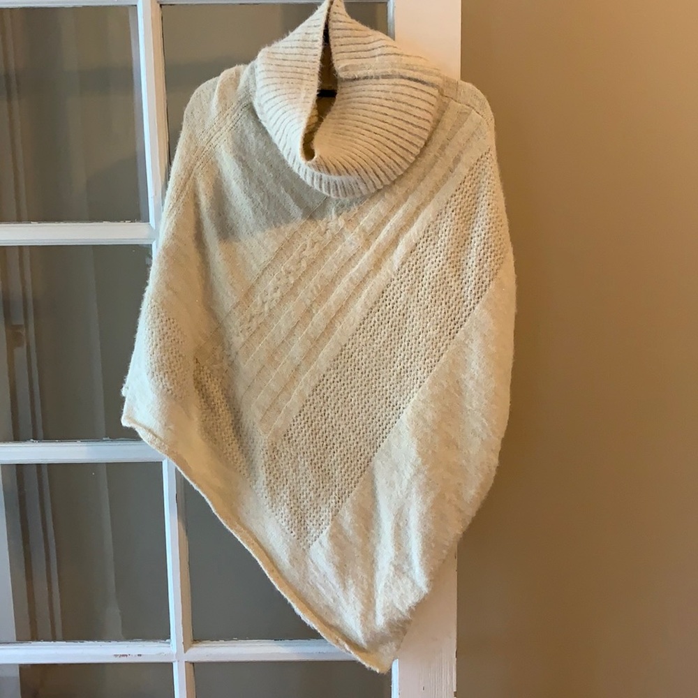 Cream Poncho from Anthro.